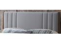 4ft6 Double Chess Light Grey Soft Velvet Fabric Upholstered & Wood Bed Frame 2